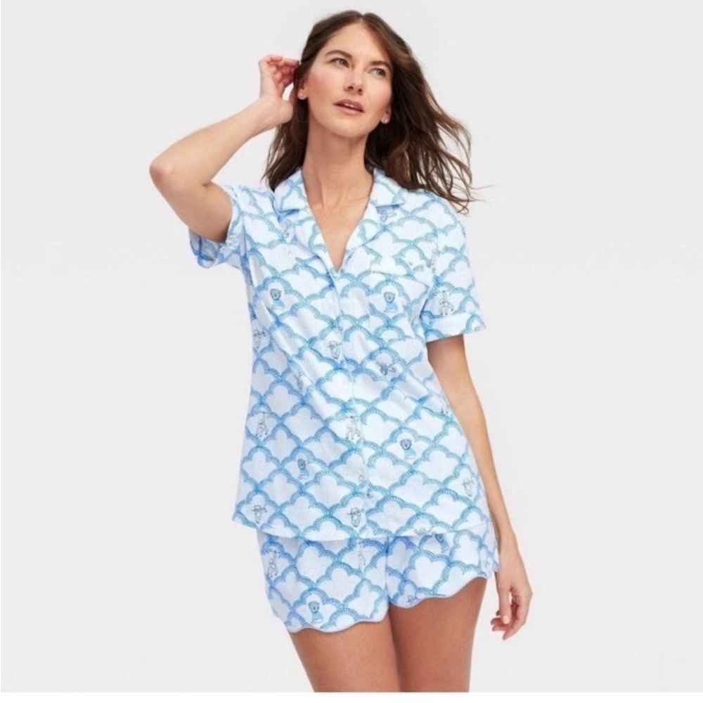 Women's Geo Trellis Short Sleeves and Short Pajama Set Roller Rabbit x Target